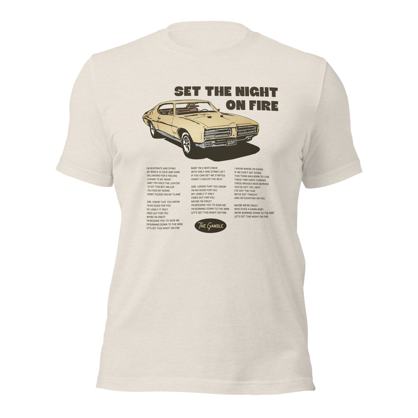 Night On Fire Lyric Unisex T-Shirt